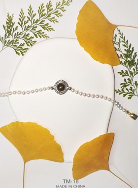 穹顶之光 天然淡水珍珠手链鲍鱼珠贝 气质轻奢高级感百搭小众E002