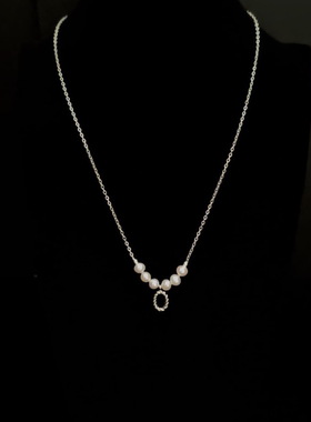 光年之环 天然淡水珍珠项链椭圆14k包金 气质轻奢高级感百搭N003