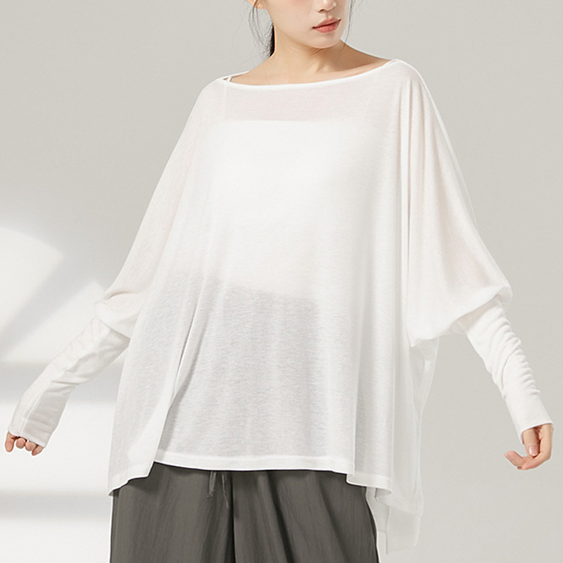 现代舞宽松大码舞蹈服男女同款舞蹈生日常练功服上衣艺考形体罩衫 - 图0