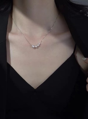 925纯银珍珠项链闺蜜同款