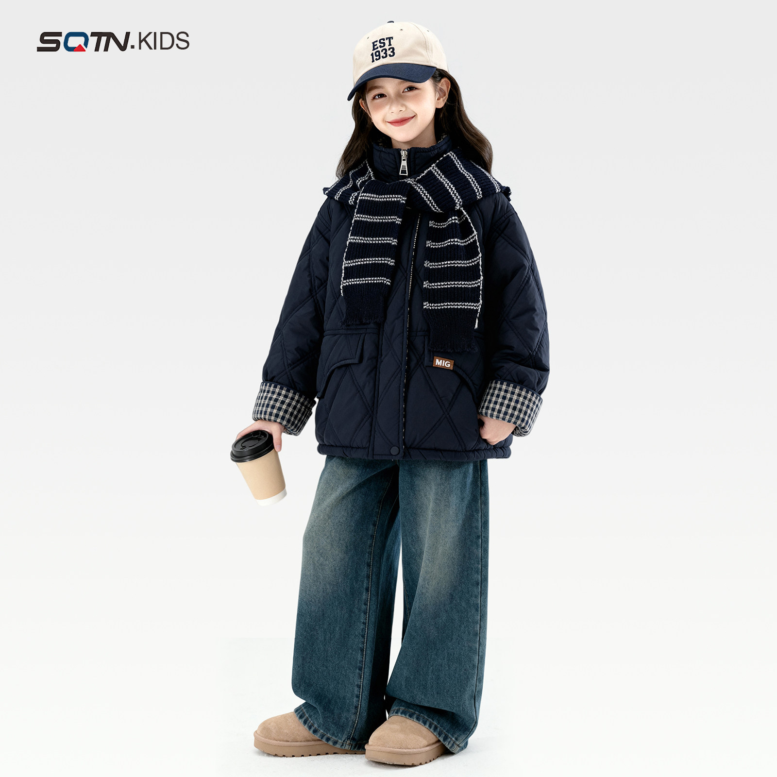 女童加厚外套冬季2025新款女孩短款上衣儿童加绒冬装棉服洋气童装,淘宝优惠券,粉丝福利购,淘宝优惠卷