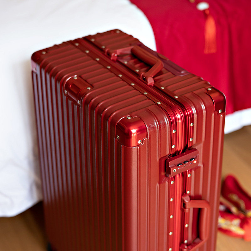 红色结婚陪嫁女新娘嫁妆婚嫁密码箱 蒂小姐旅行箱