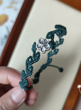 DIY足银桃花手工编织手绳材料