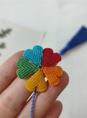 鱼小丸手作五彩花书签视频材料