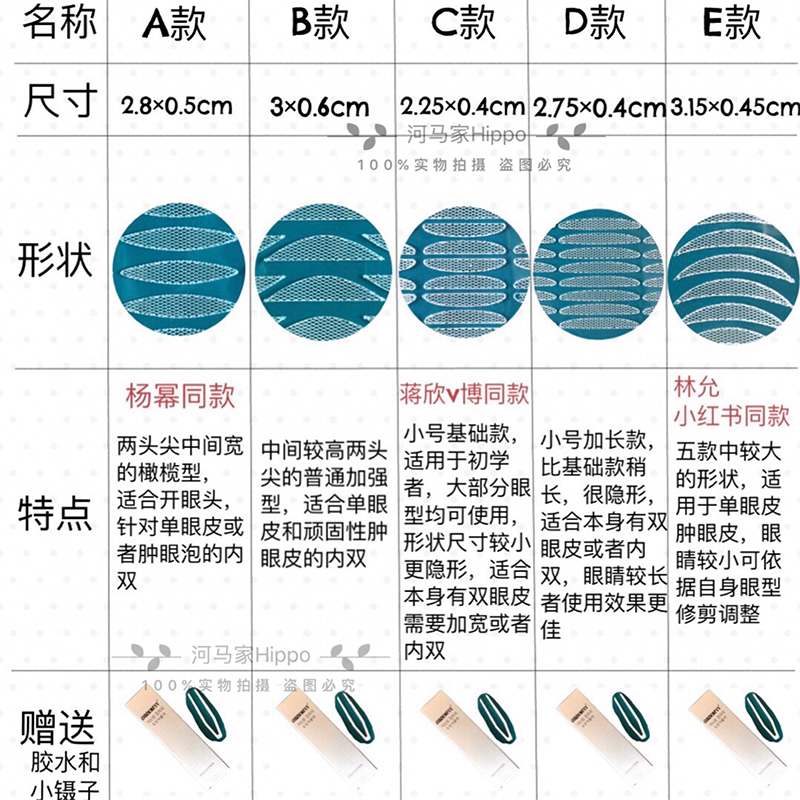 河马家蕾丝网纱隐形网状双眼皮贴抖音小红书林允推荐240贴仙女贴 - 图1