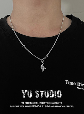 YUSTUDUIO钛钢情侣小众项链