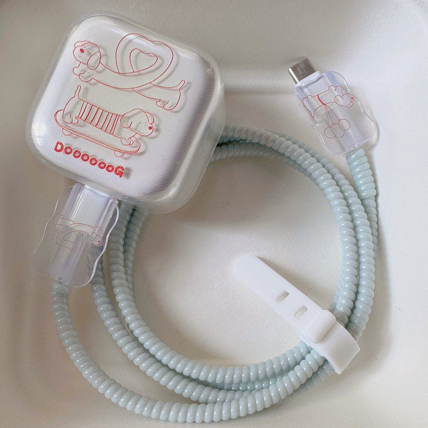 卡通40w充电器保护套适用iPhone17/16数据线保护套缠绕线防折断,淘宝优惠券,粉丝福利购,淘宝优惠卷