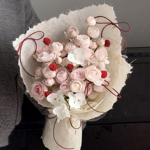 母亲节仙子之吻多头玫瑰花束鲜花同城速递女友生日合肥蚌埠芜湖店 - 图1