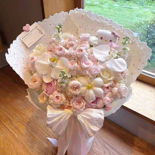 母亲节仙子之吻多头玫瑰花束鲜花同城速递女友生日合肥蚌埠芜湖店 - 图0