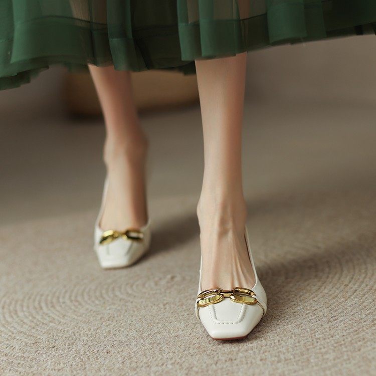 2020新款气质小香风头浅口小猫跟单鞋女中跟牛皮法式复古方扣女鞋,淘宝优惠券,粉丝福利购,淘宝优惠卷