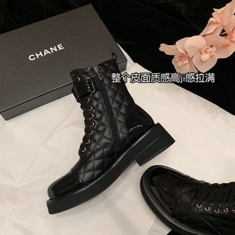 法式小香风拼色系带马丁靴女2025秋冬款圆头粗跟魔术贴英伦风短靴,淘宝优惠券,粉丝福利购,淘宝优惠卷