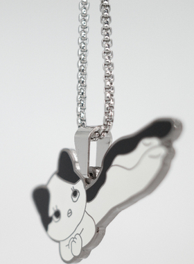 曼斯特物种问号猫夜光项链