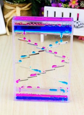 双色液体水油男女儿童沙漏计时器