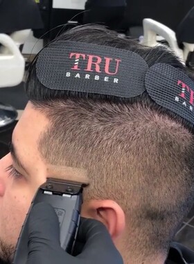 无痕魔法贴 TRU Barber shop复古渐变头发贴 剪发贴HAIR GRIPPER