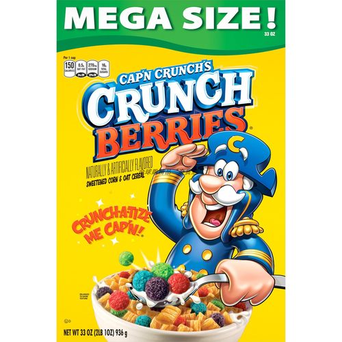 美国CAP'N CRUNCH全谷物原味五彩水果球草莓彩虹早餐冲饮燕麦圈片 - 图1