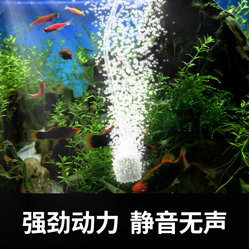 小型增氧泵水族鱼缸冲氧泵增氧泵USB便携供电静音家用养鱼打氧机d-图0