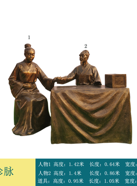 定制玻璃钢祝福国风落地药雕塑卖