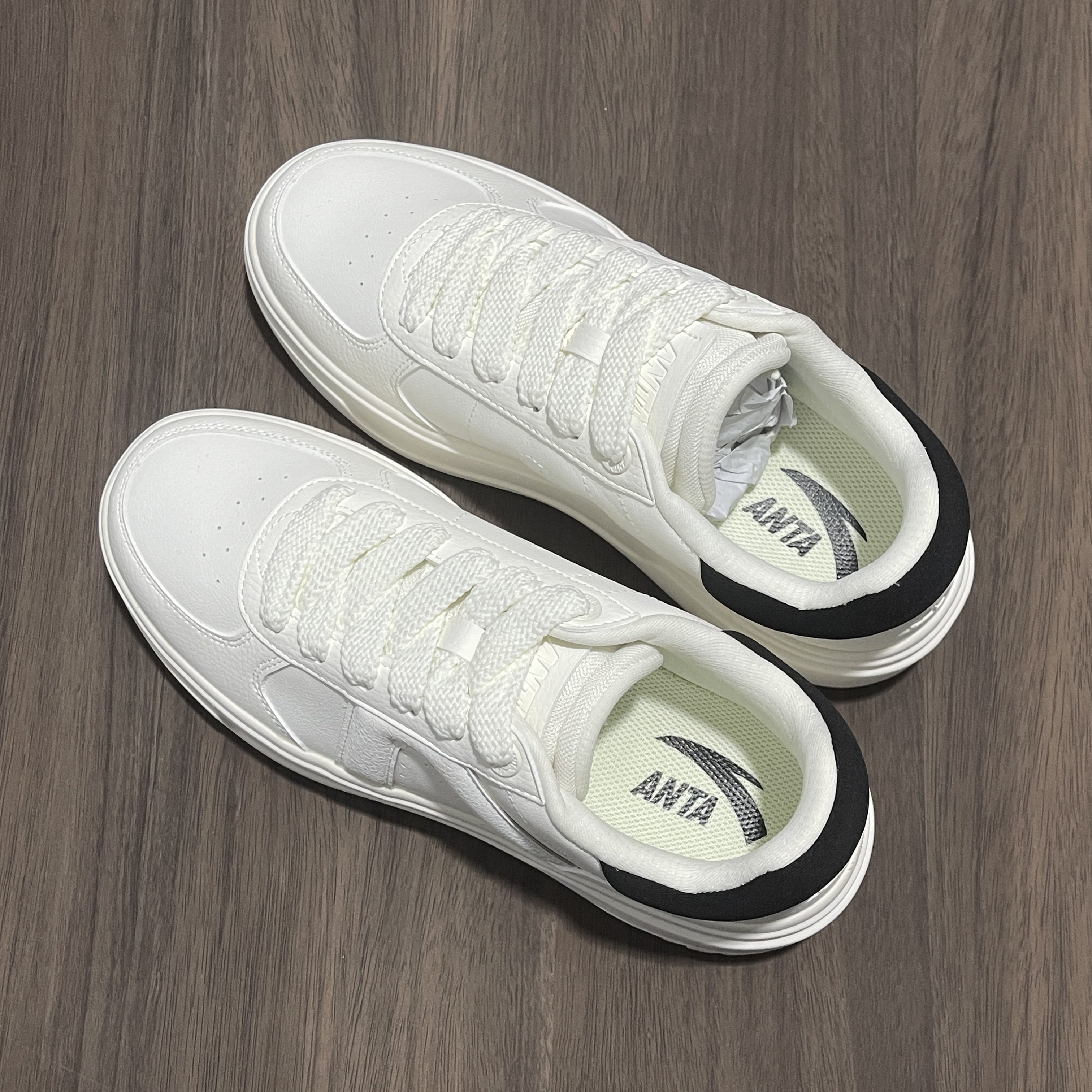 安踏 24秋冬款休闲百搭革面 厚底增高 运动休闲男板鞋112438071S,淘宝优惠券,粉丝福利购,淘宝优惠卷