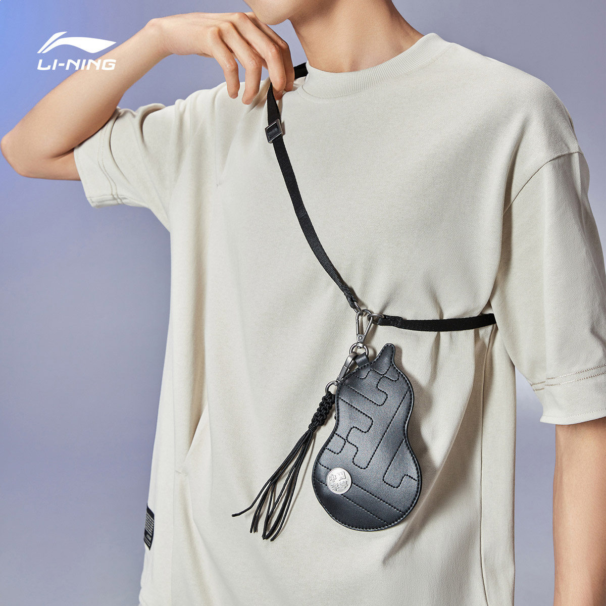 李宁运动包肖战同款葫芦包单肩包 全勇运动专营男士包袋