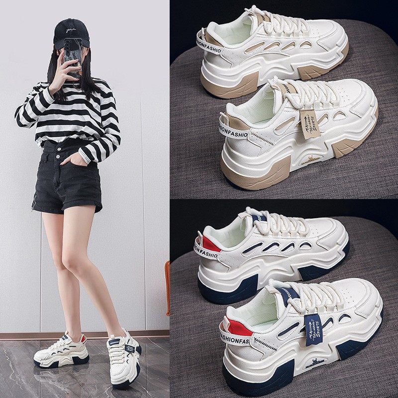 2025秋季新款大码女鞋41-43百搭老爹小白鞋40-42平底学生运动板鞋,淘宝优惠券,粉丝福利购,淘宝优惠卷