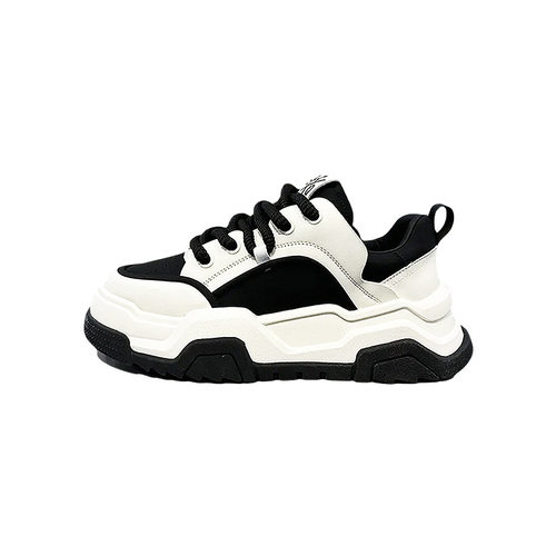 加大码女鞋41到43秋季2025新款平底大号小白鞋40透气皮面板鞋子42 - 图3