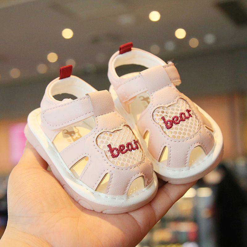 夏季软底男宝宝凉鞋婴儿学步鞋女童鞋防滑可爱魔术贴包头凉鞋卡通,淘宝优惠券,粉丝福利购,淘宝优惠卷