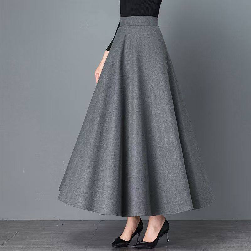 高腰A字半身长裙春秋简约优雅风遮跨职业伞裙松紧垂坠百搭大摆裙,淘宝优惠券,粉丝福利购,淘宝优惠卷