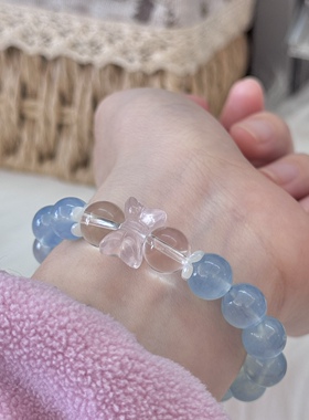 贝奇手作· Survive / 天然海蓝宝 粉水晶 白水晶/沟通爱情净化