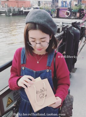 贝奇手作·小飞象丨原创设计 925银锁骨项链 可爱女生礼物