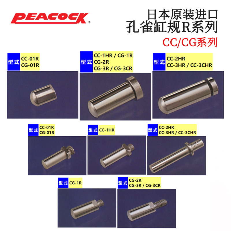 日本原装进口PEACOCK孔雀 缸规R系列CC-1R 1HR CG-01R 1HR系列 - 图0