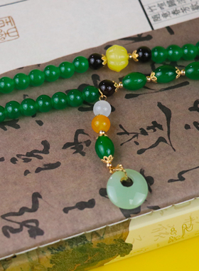 新中式长款国风斜挎链璎珞