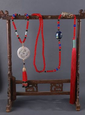 新中式国风古风长款流苏璎珞项链