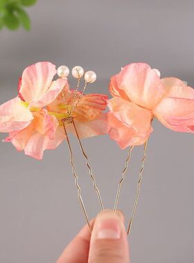 汉服新款古风仿真花花朵绢花发饰