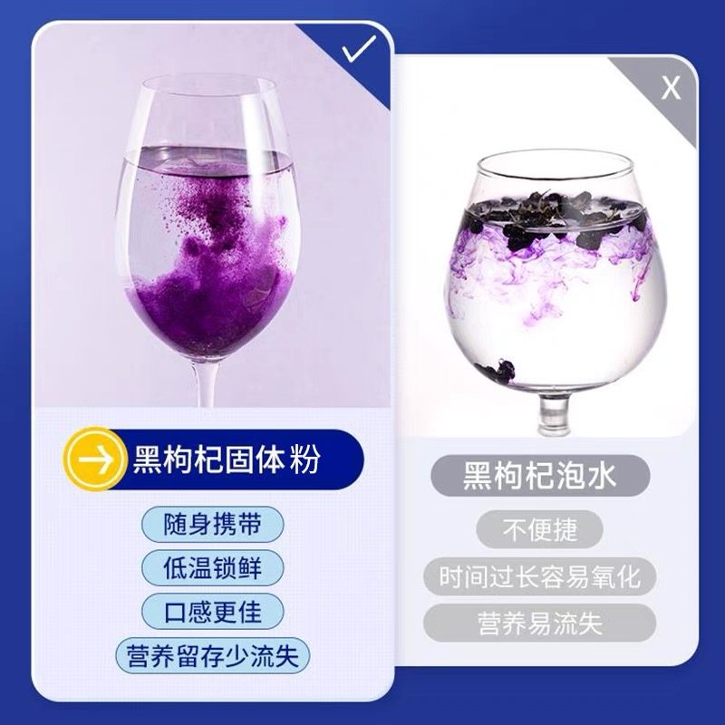 纯熟黑枸杞粉 青海黑果枸杞粉冲饮泡茶可搭配黑芝麻桑葚粉食用,淘宝优惠券,粉丝福利购,淘宝优惠卷