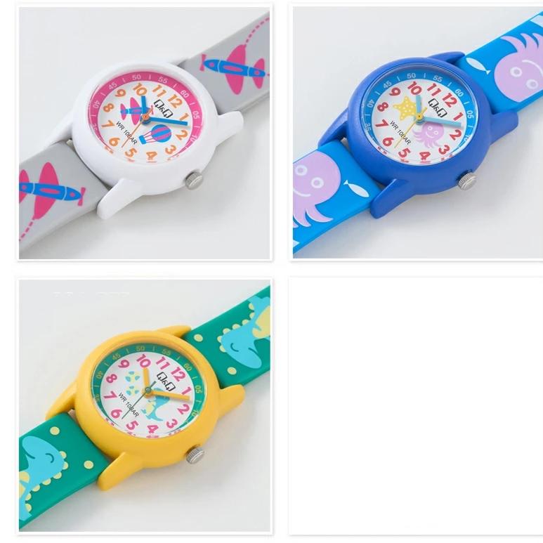 Q&Q动物世界儿童手表 超轻防水童趣卡通多色男女生小学生石英腕表 - 图1