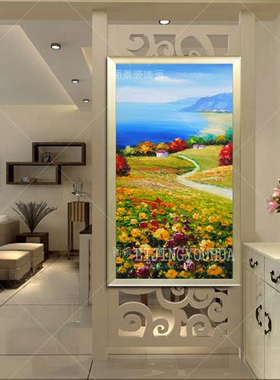 欧式风走廊过道手工客厅装饰画