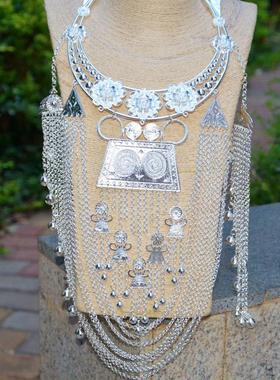 新款中国民族风苗银少数民族项链景颇族彝族气质百搭项圈演出配饰