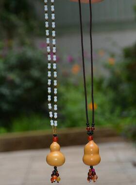云南民族风长款天然小葫芦毛衣链原创手工葫芦饰品百搭首饰项链