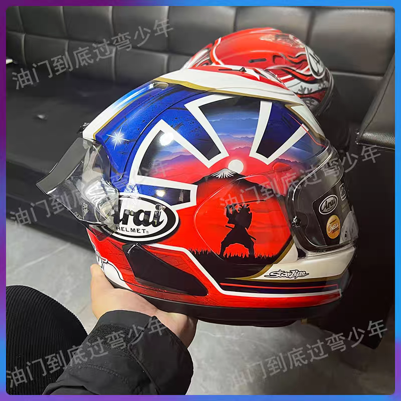 ARAIRX-7X头盔尾翼五芒星大眼芳贺纪行高巧巧中上贵晶亮黑透明尾 - 图2