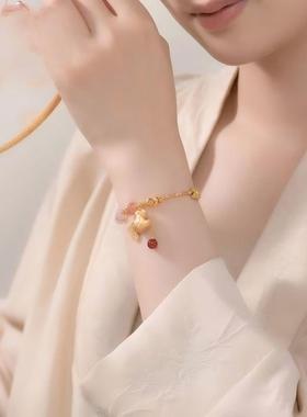 S925银福锁碎银子手链