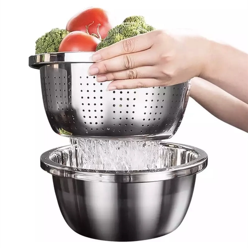 [5 -Piece Set] Дома таза из нержавеющей стали и домашние бои и бассейн кухня амуй рисовые горшки для яиц.