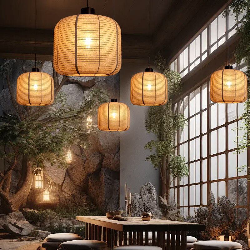 日式布艺灯笼吊灯餐厅吧台包间茶室民宿创意组合侘寂风灯具禅意风,淘宝优惠券,粉丝福利购,淘宝优惠卷