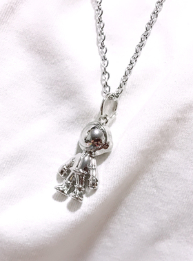 宇航员嘻哈风蹦迪长款情侣吊坠