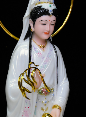 一叶观音佛像观世音菩萨佛像大慈大悲观音娘娘南海观世音供奉摆件
