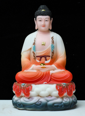 空心汉白玉全堂佛娑婆三圣四圣释迦牟尼地藏王观音菩萨弥勒佛摆件