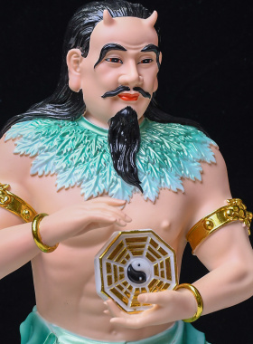 人祖爷伏羲老祖神像盘古大神炎帝神农三皇大帝仿瓷佛像摆件五谷爷