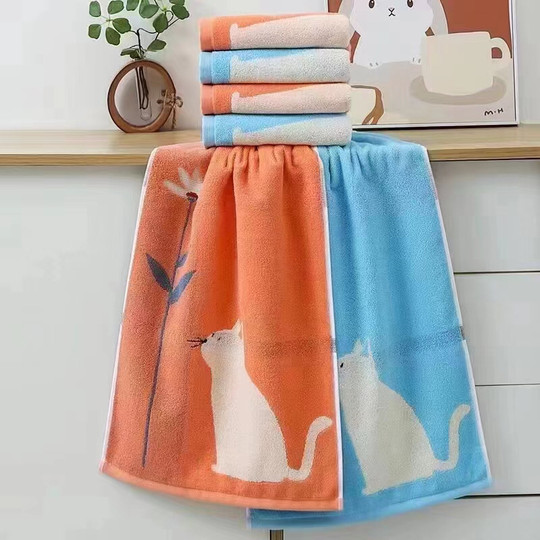 Towel pure cotton household face wash absorbent pure cotton large face towel for men and women bathing new soft absorbent towel