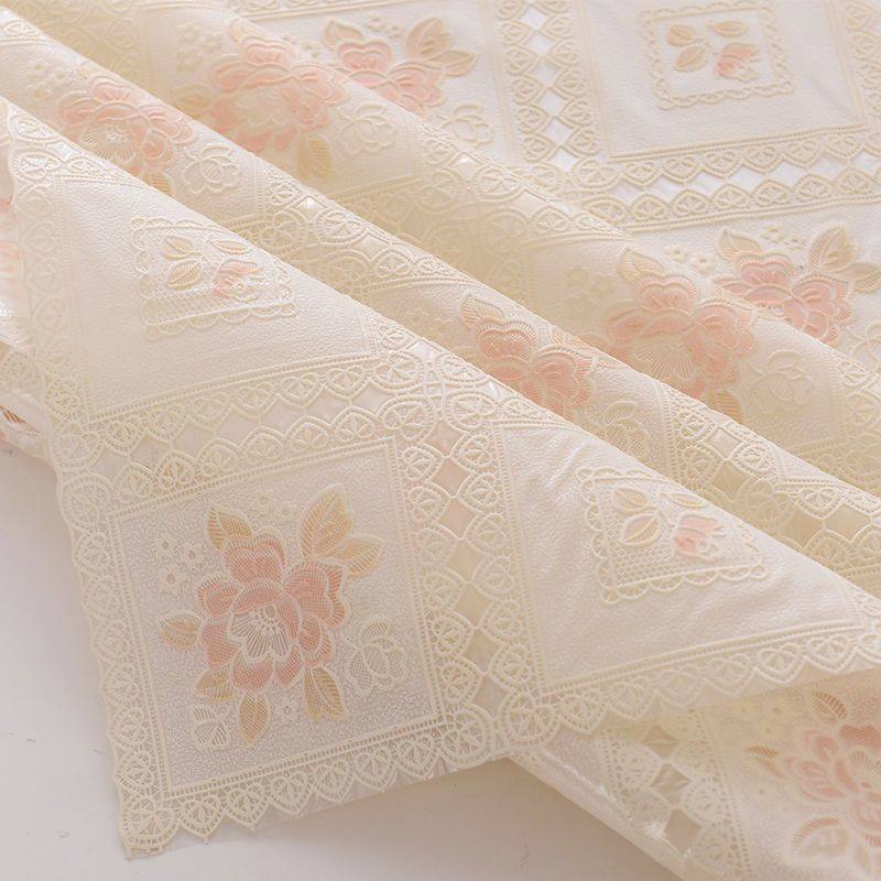 蕾丝桌布防水防油免洗防烫轻奢高级感ins风茶几垫餐桌垫pvc桌面布,淘宝优惠券,粉丝福利购,淘宝优惠卷