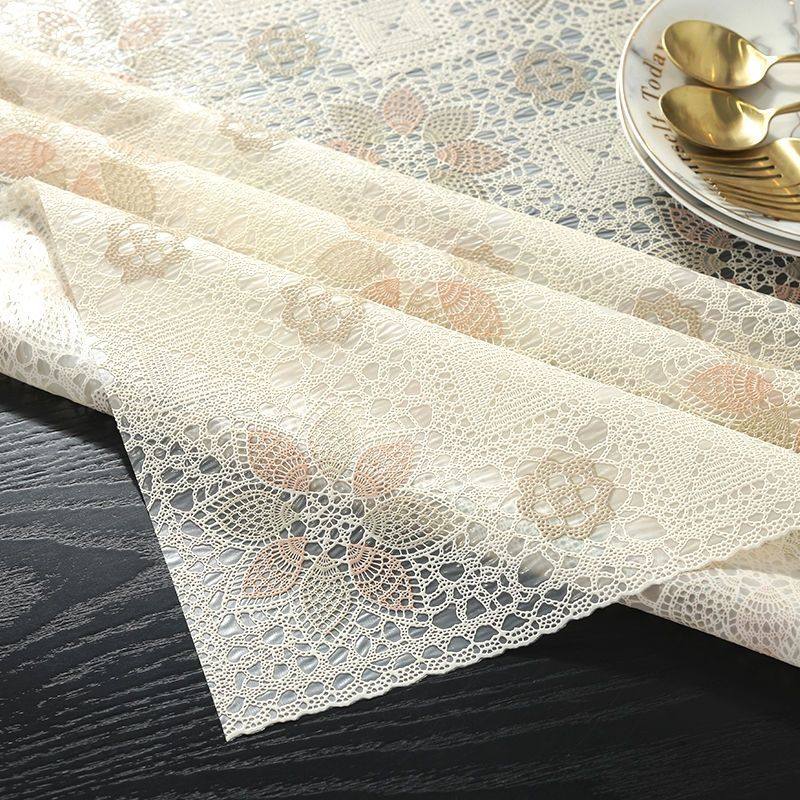 蕾丝桌布防水防油免洗防烫轻奢高级感ins风茶几垫餐桌垫pvc桌面布,淘宝优惠券,粉丝福利购,淘宝优惠卷