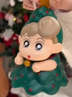 圣诞蜡笔小新手办限定雪人小新圣诞树小葵可爱公仔桌面摆件礼物